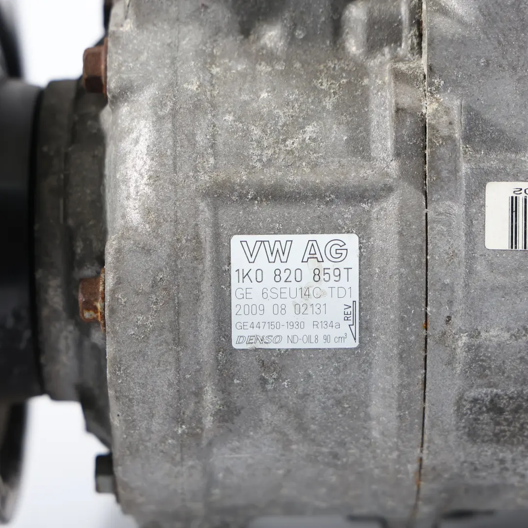 Volkswagen Polo Mk5 6R Air Conditioning Compressor A/C Unit Pump - SKU 1K0820859T-1 - Part number 1K0820859T