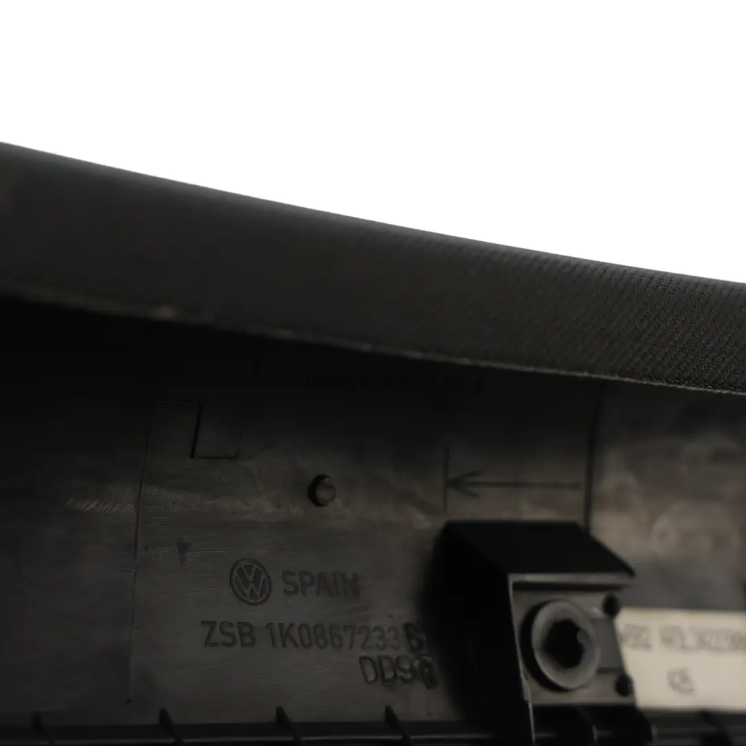 Volkswagen Golf Mk5 Moldura Pilar A Delantero Negro Izquierdo - SKU 1K0867233G - Número de pieza 1K0867233G