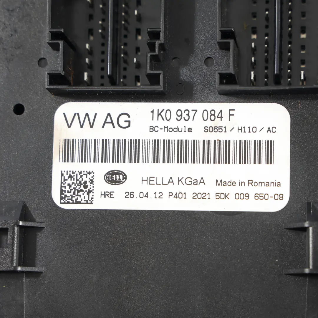 Volkswagen Golf MK6 Moduł Sterownik Komfortu BCM - SKU 1K0937084F - Numer Części 1K0937084F