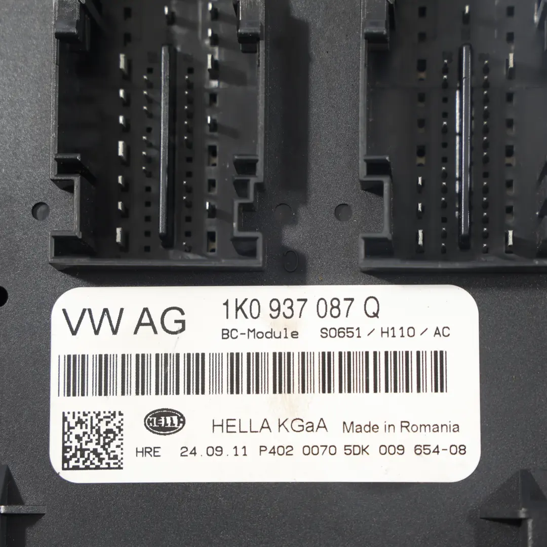 Skoda Octavia MK2 Módulo Control Confort Carrocería BCM - SKU 1K0937087Q - Número de pieza 1K0937087Q