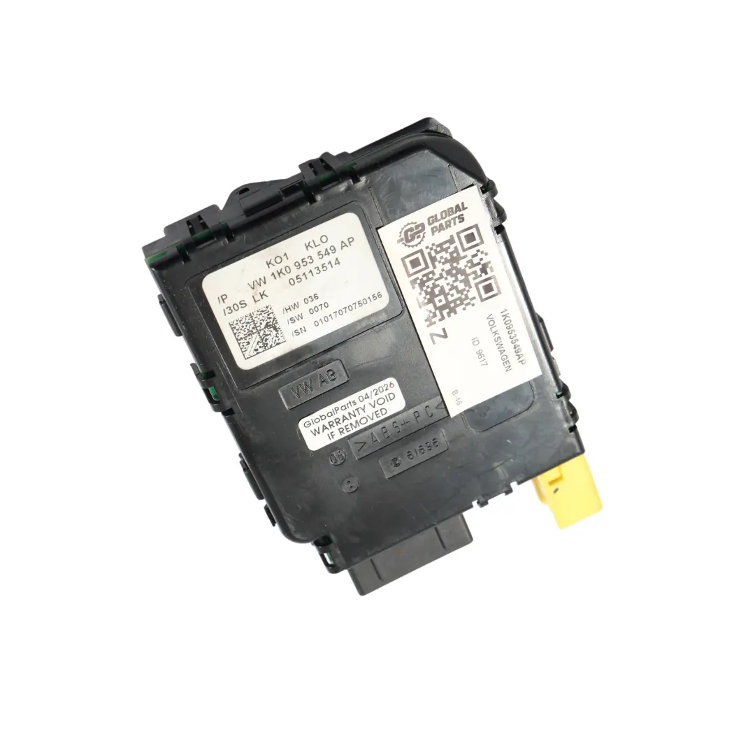 5M Jetta 1K Steering Wheel Control Module Unit ECU to Volkswagen Golf with Part number 1K0953549AP Volkswagen Golf 5M Jetta 1K Steering Wheel Control Module Unit ECU - SKU 1K0953549AP - Part number 1K0953549AP