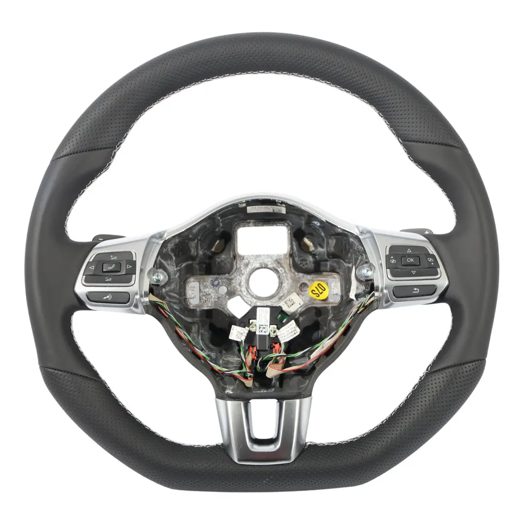 Kierownica NOWA Czarna Skóra Ścięta Łopatki do Volkswagen Scirocco o numerze 1K8419091AA Volkswagen Scirocco Kierownica NOWA Czarna Skóra Ścięta Łopatki - SKU 1K8419091AA-1 - Numer Części 1K8419091AA