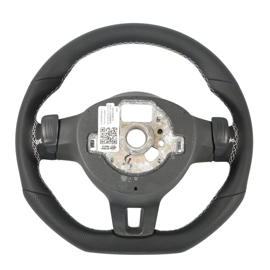 Kierownica NOWA Czarna Skóra Ścięta Łopatki do Volkswagen Scirocco o numerze 1K8419091AA Volkswagen Scirocco Kierownica NOWA Czarna Skóra Ścięta Łopatki - SKU 1K8419091AA-1 - Numer Części 1K8419091AA