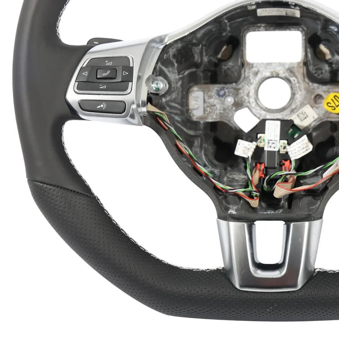 VW Volkswagen Scirocco Steering Wheel NEW Black Leather Flat Bottom - SKU 1K8419091AA-1 - Part number 1K8419091AA