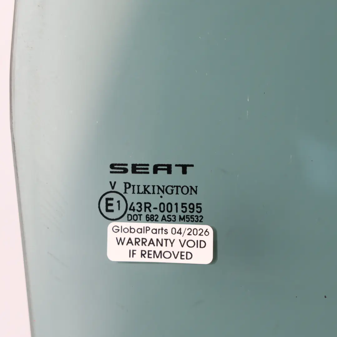 Seat Leon Cupra 1P Door Window Glass Tinted Rear Right O/S - SKU 1P0845206C - Part number 1P0845206C