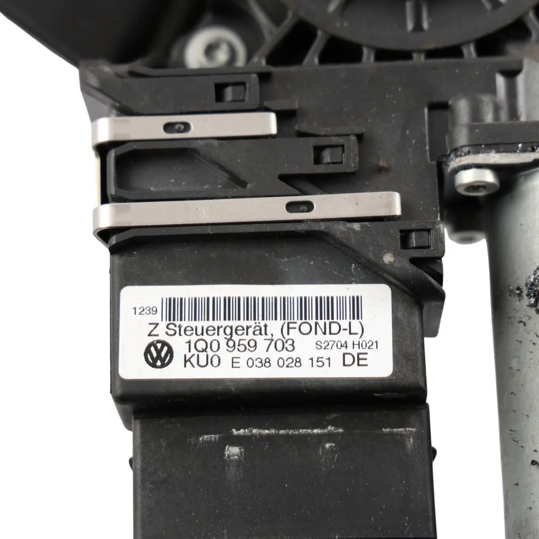 VW Volkswagen Eos 1F Rear Window Glass Regulator Lifter Left N/S - SKU 1Q0839401A - Part number 1Q0839401A