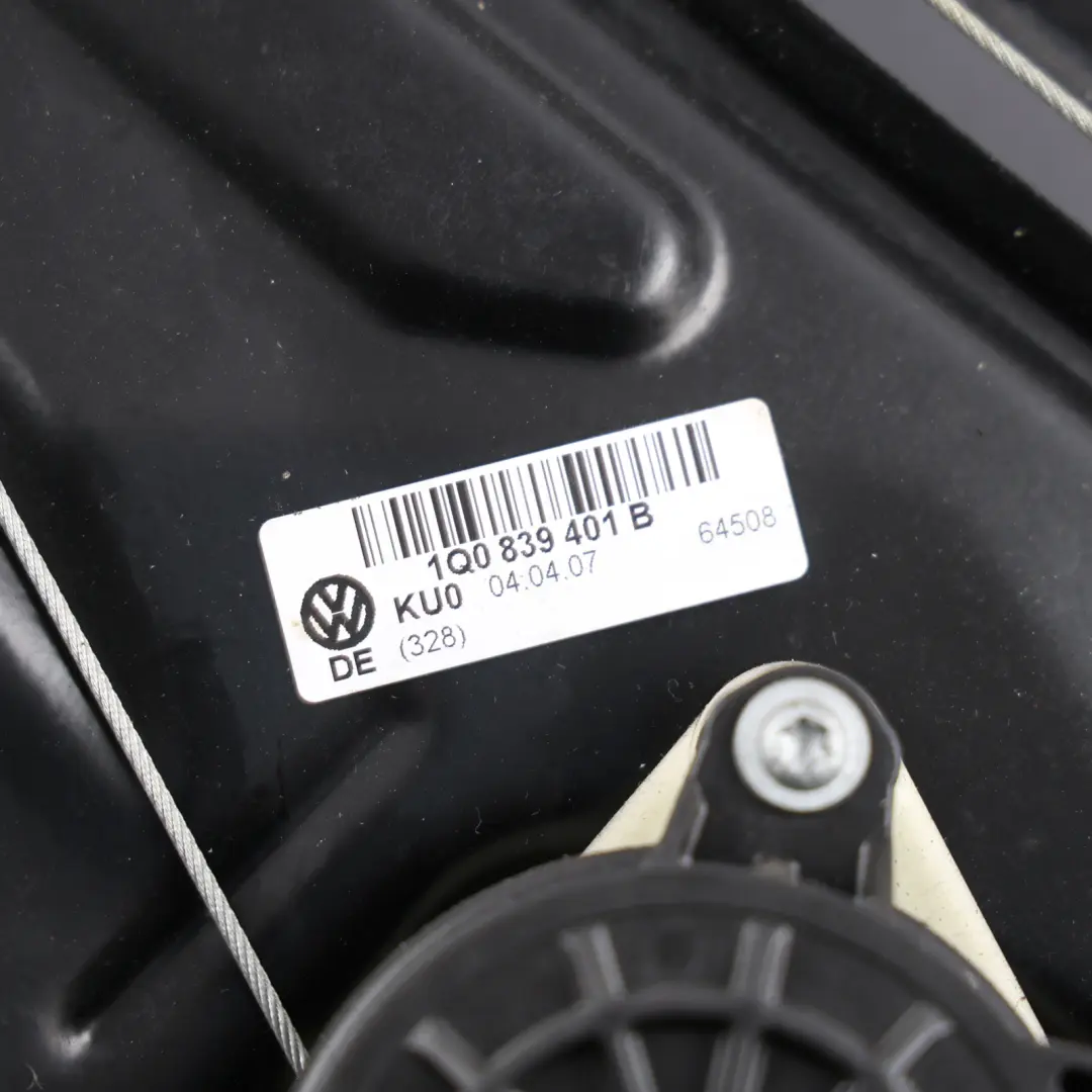 Volkswagen VW Eos 1F Window Glass Regulator Lifter Rear Left N/S - SKU 1Q0839401B - Part number 1Q0839401B