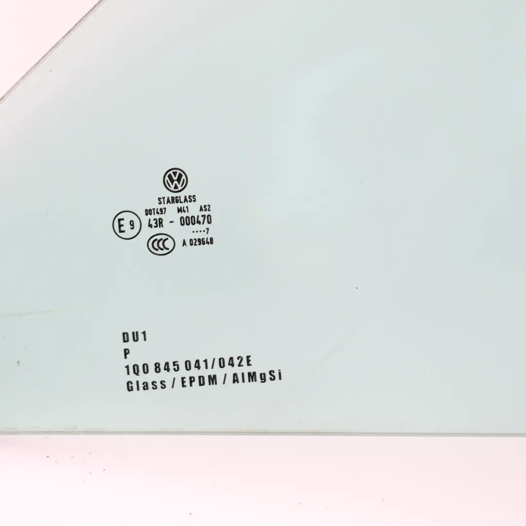 VW Volkswagen Eos Mk1 Rear Quarter Window Glass Right O/S AS2 - SKU 1Q0845042F - Part number 1Q0845042F