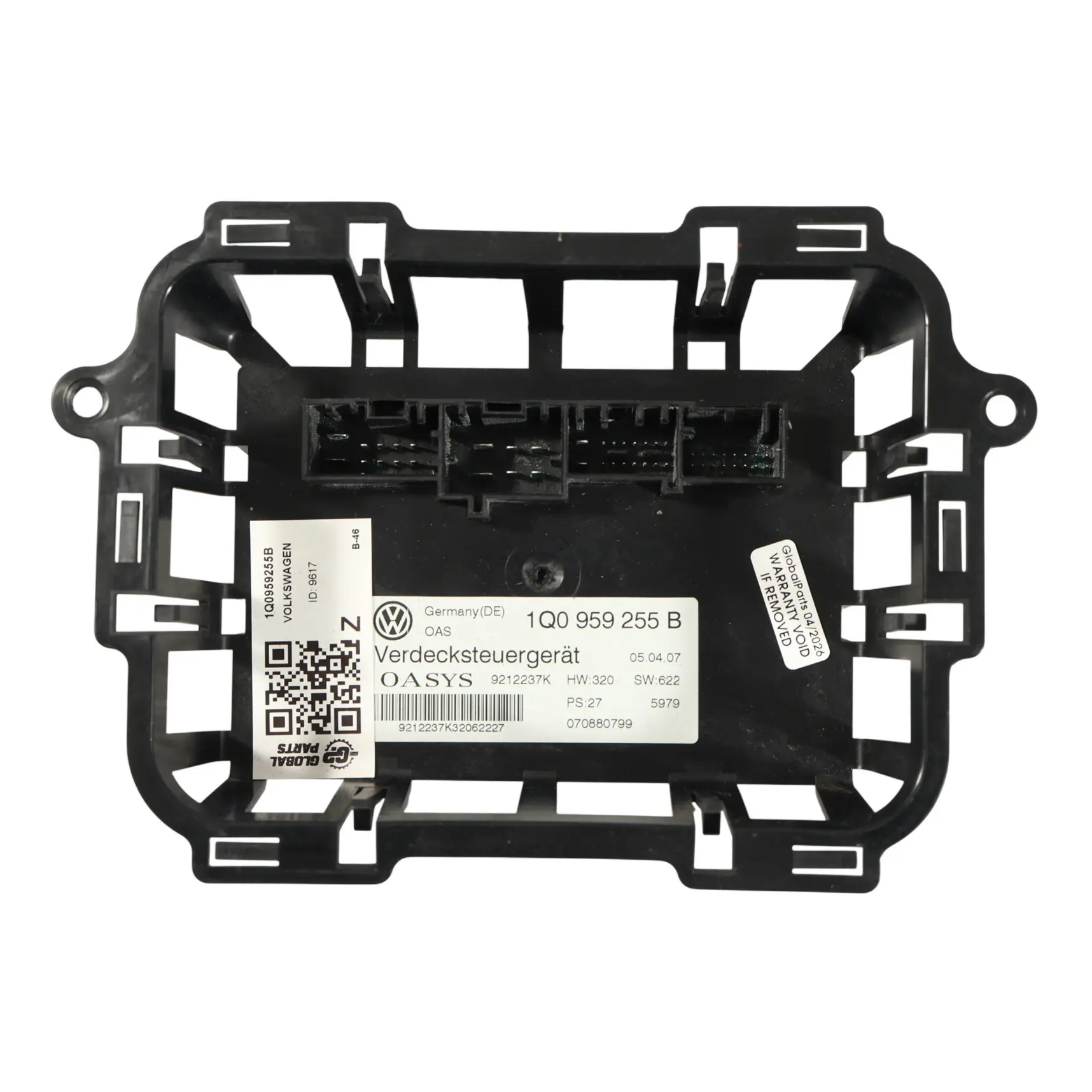 Volkswagen Eos 1F Descapotable Módulo Control ECU Techo Hidráulico 1Q0959255B