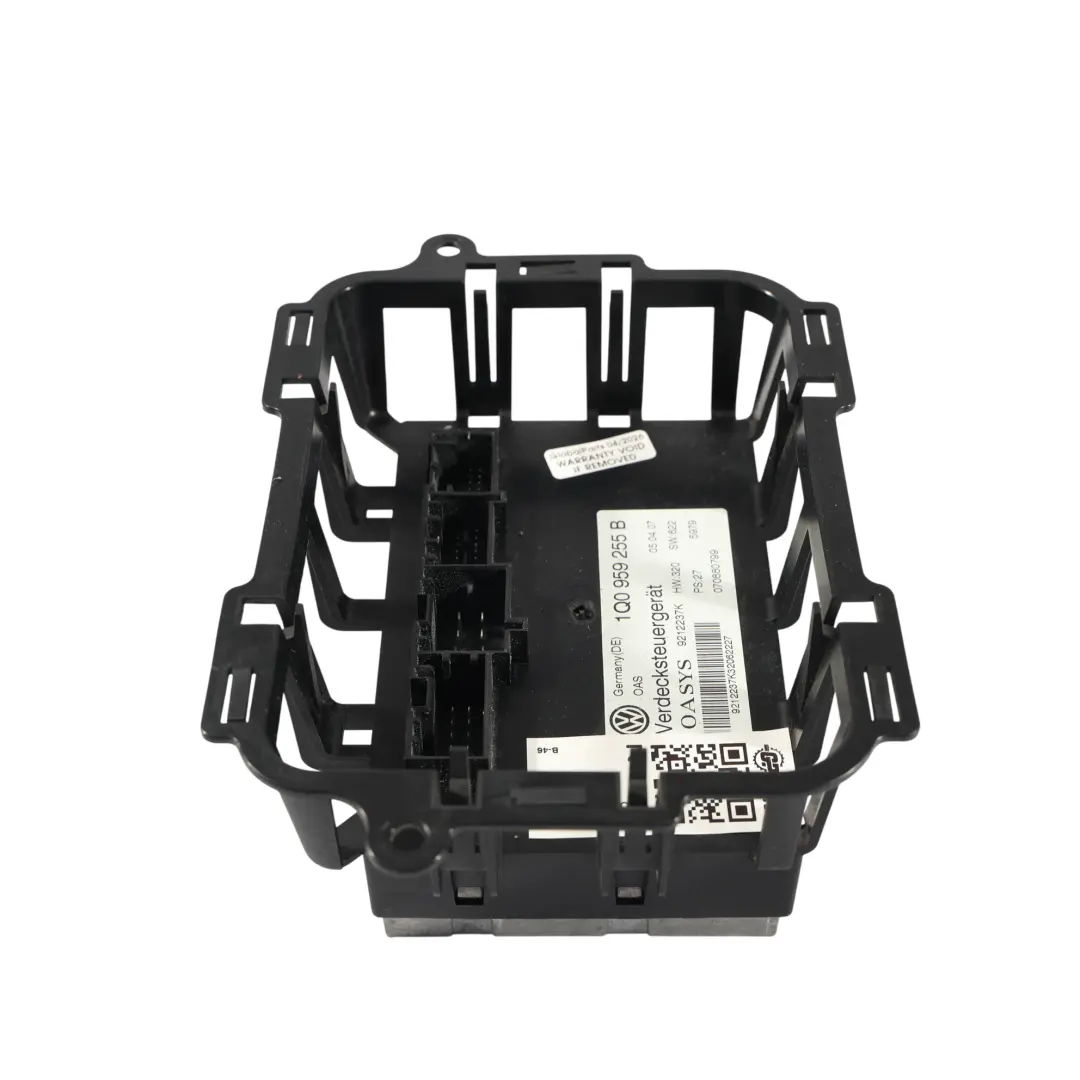 Volkswagen Eos 1F Cabriolet Modulo Controllo ECU Tetto Idraulico - SKU 1Q0959255B - Numero di parte 1Q0959255B