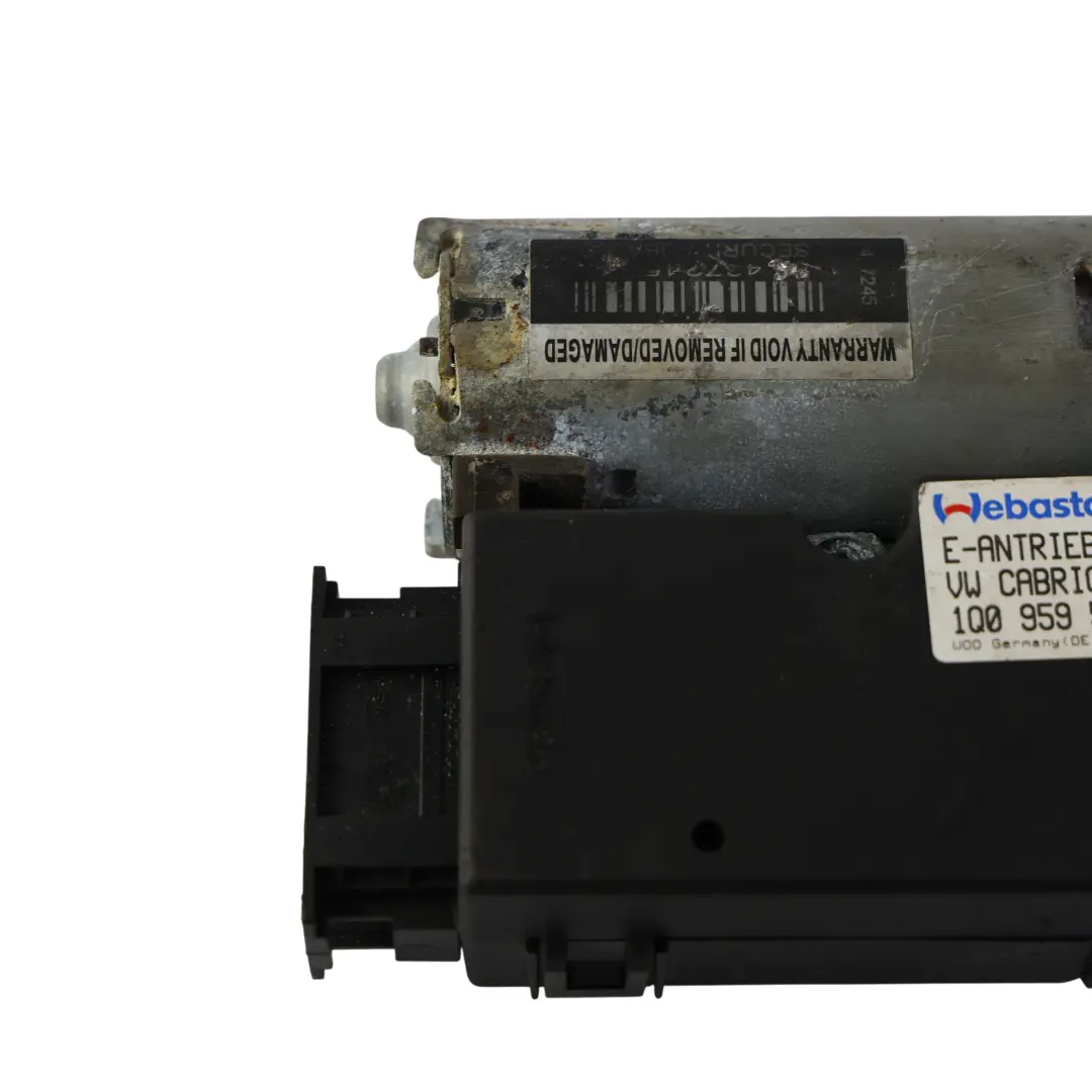 1F Convertible Sunroof Motor Drive Unit to Volkswagen Eos with Part number 1Q0959591C Volkswagen Eos 1F Convertible Sunroof Motor Drive Unit - SKU 1Q0959591C - Part number 1Q0959591C