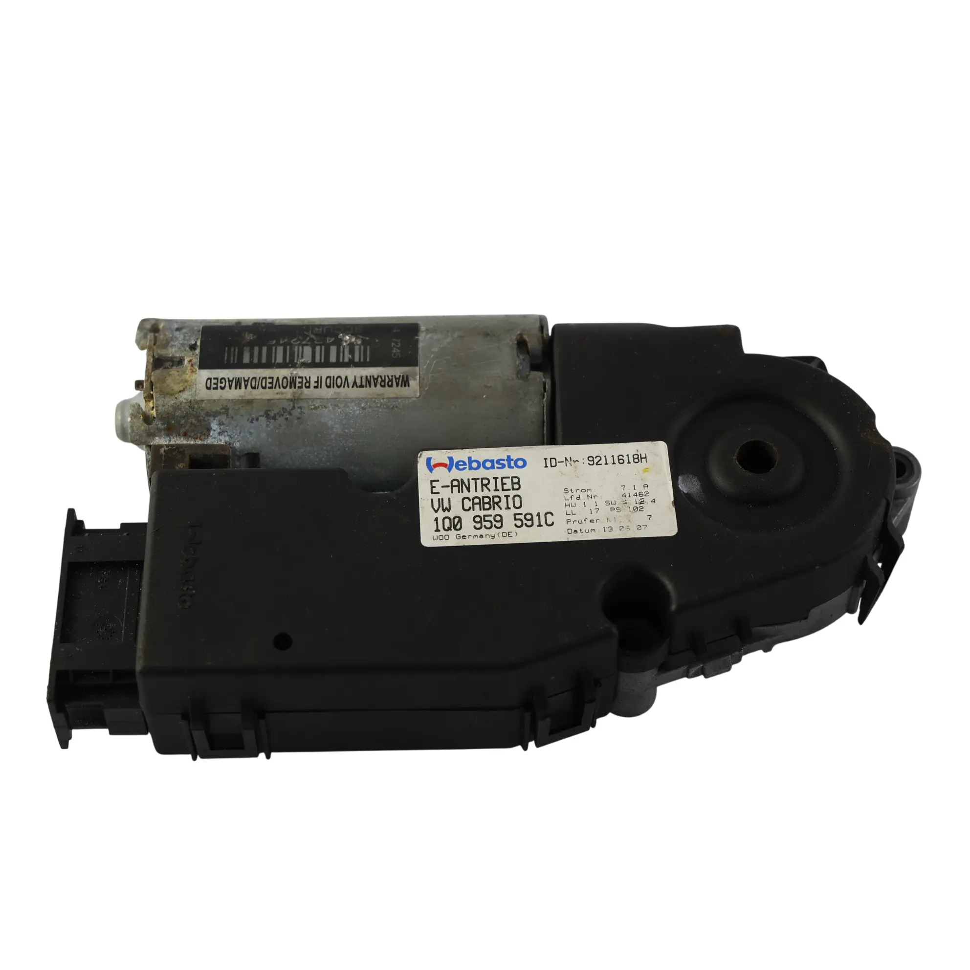 Volkswagen Eos 1F Cabrio Schiebedach Motor Antriebseinheit 1Q0959591C