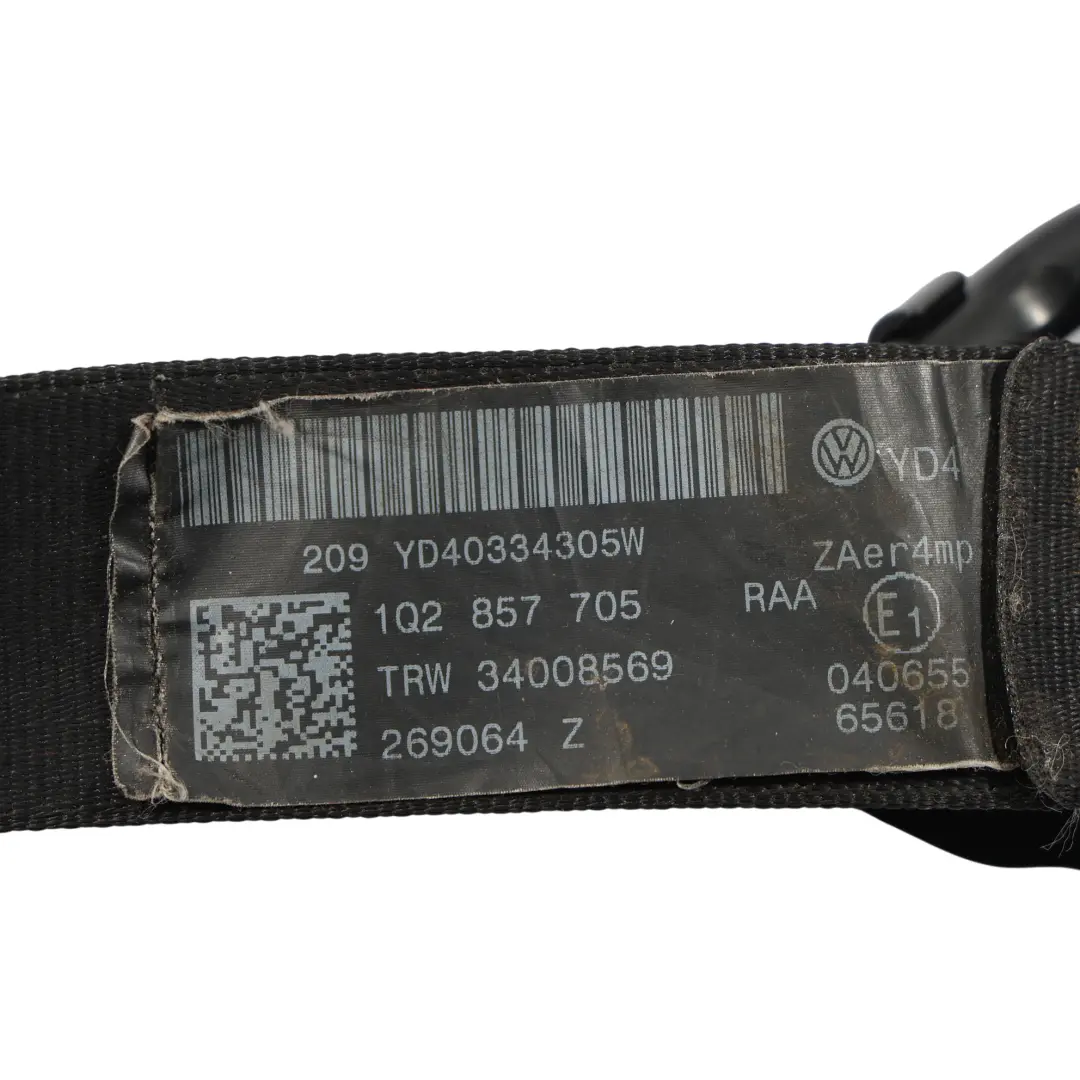 Seatbelt Front Left N/S Passenger Side Seat Belt to Volkswagen Eos with Part number 1Q2857705 Volkswagen Eos Seatbelt Front Left N/S Passenger Side Seat Belt - SKU RHD-1Q2857705 - Part number 1Q2857705