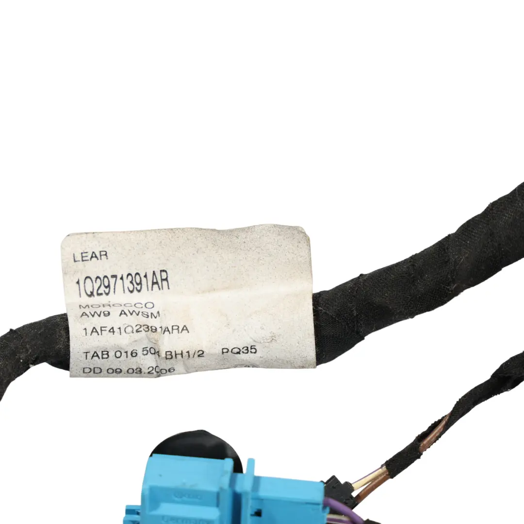 VW Volkswagen Eos 1F Seat Wire Harness Cable Loom Front Right O/S - SKU RHD-1Q2971391AR - Part number 1Q2971391AR