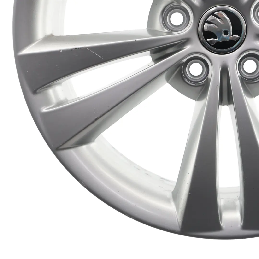Skoda Octavia RS Mk2 Silver Wheel Alloy Rim 18" 7.5J ET:51 - SKU 1Z0601025AD-2 - Part number 1Z0601025AD