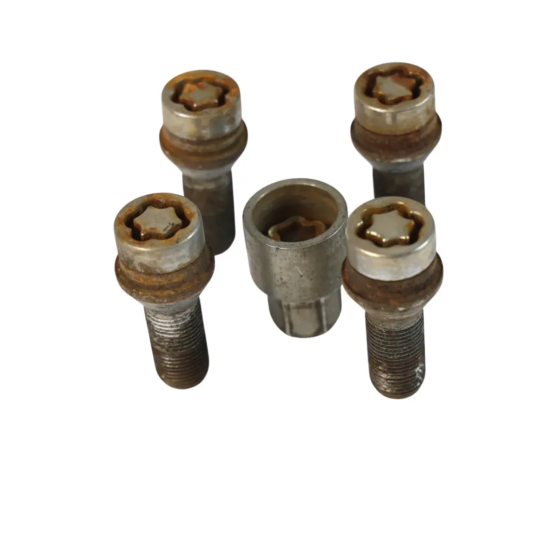 Security Bolt Set Locking Wheel Locks Nut to BMW F20 F21 F30 F31 F33 with Part number 2453961 BMW F20 F21 F30 F31 F33 Security Bolt Set Locking Wheel Locks Nut - SKU 2453961-5 - Part number 2453961