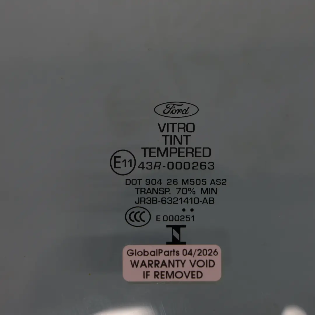 MK6 Fensterscheibe Verglasung AS2 Rechts Vordertür JR3B-6321410-AB für Ford Mustang mit Teilenummer 2707157 Ford Mustang MK6 Fensterscheibe Verglasung AS2 Rechts Vordertür JR3B-6321410-AB - SKU 2707157 - Teilenummer 2707157