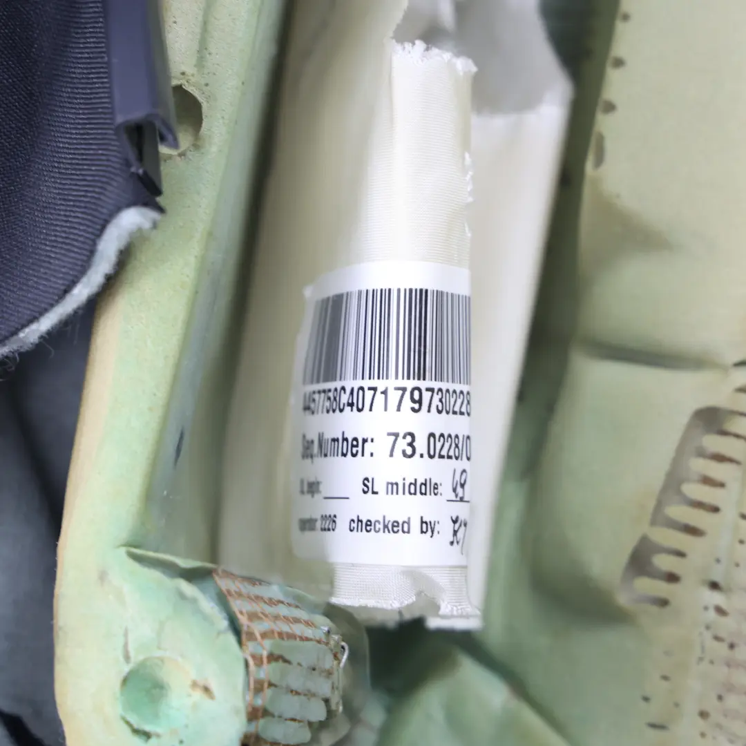 Mini Cooper R55 R56 R57 Sport Tela Cuadros Respaldo Asiento Delantero Izquierdo - SKU 2753487-2 - Número de pieza 2753487