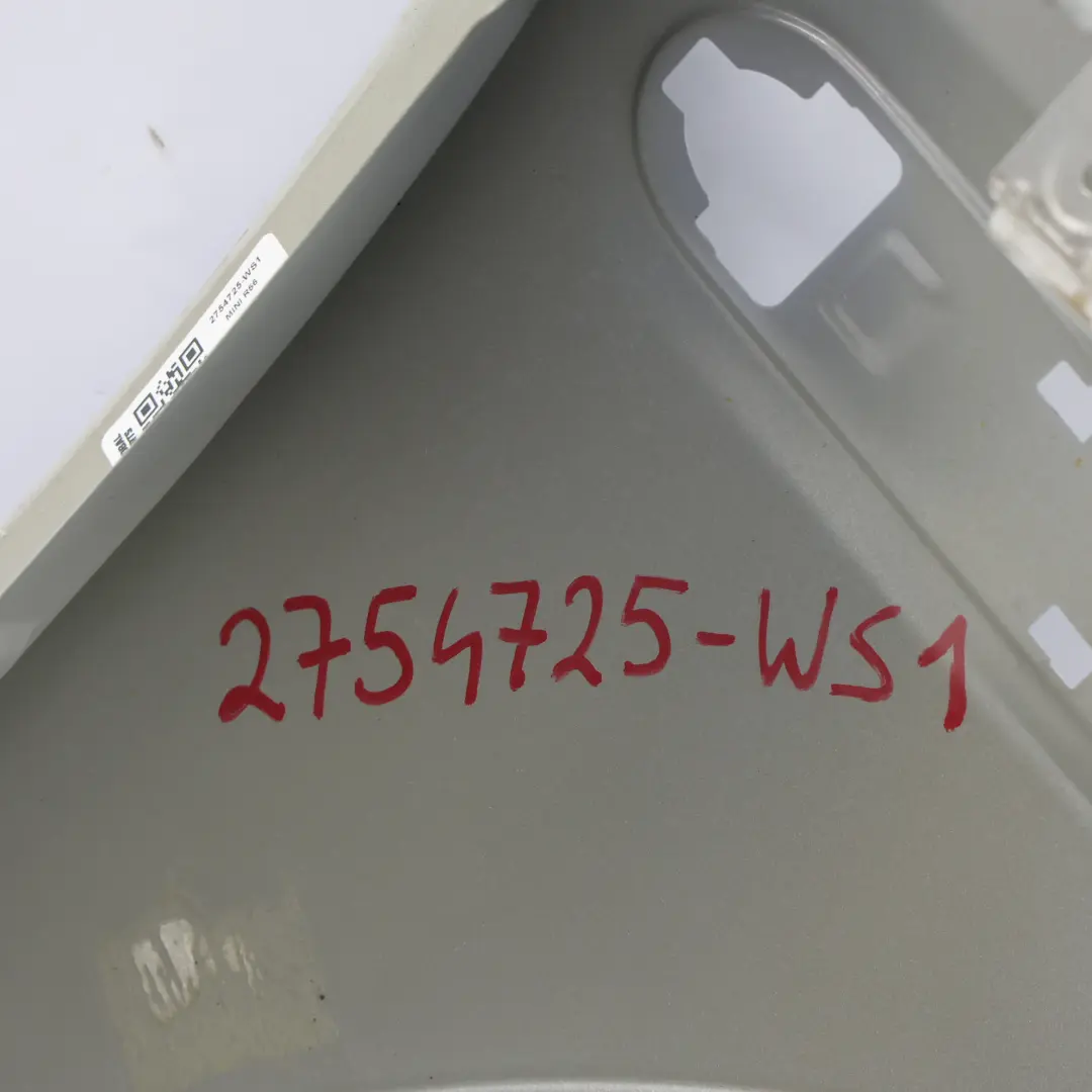 Pannello Anteriore Sinistro Bianco Argento A62 per Mini Cooper R55 R56 R57 R58 con numero di parte 2754725 Mini Cooper R55 R56 R57 R58 Pannello Anteriore Sinistro Bianco Argento A62 - SKU 2754725-WS1 - Numero di parte 2754725