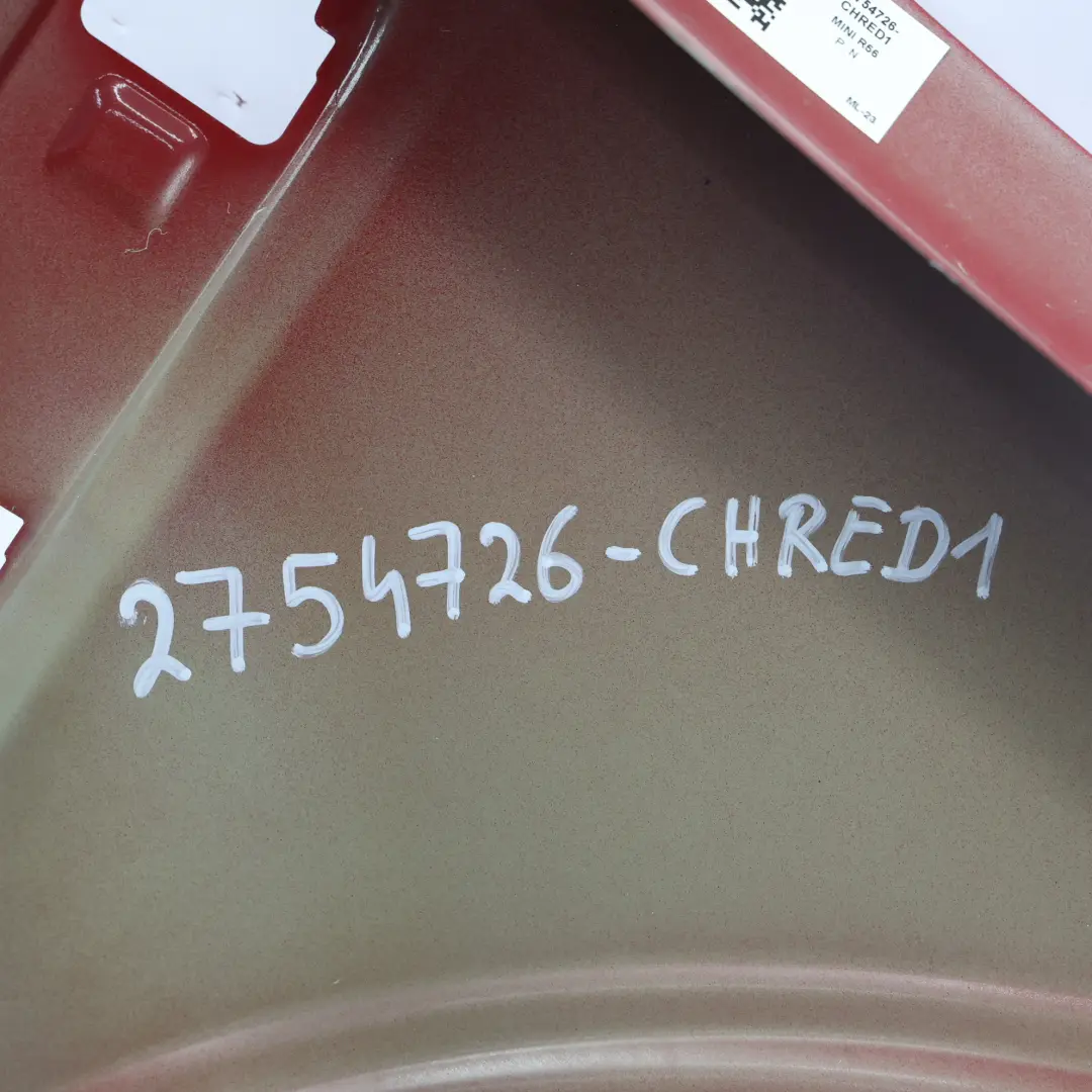 Mini R55 R56 R57 Pannello Laterale Parafango Anteriore Destro Chili Red - 851 - SKU 2754726-CHRED1 - Numero di parte 2754726