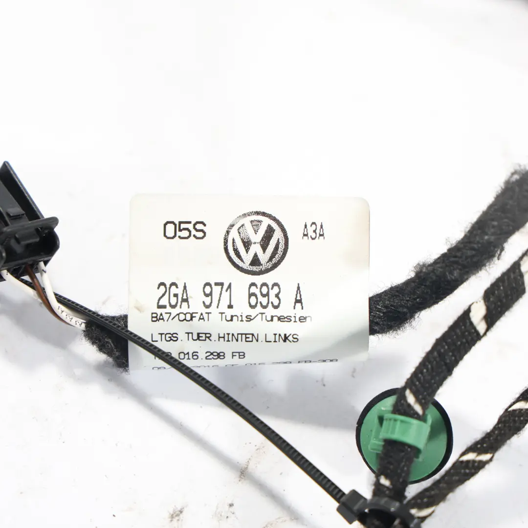 Volkswagen T-Roc Rear Door Wiring Harness Wire Loom Rear Left N/S - SKU 2GA971693A - Part number 2GA971693A