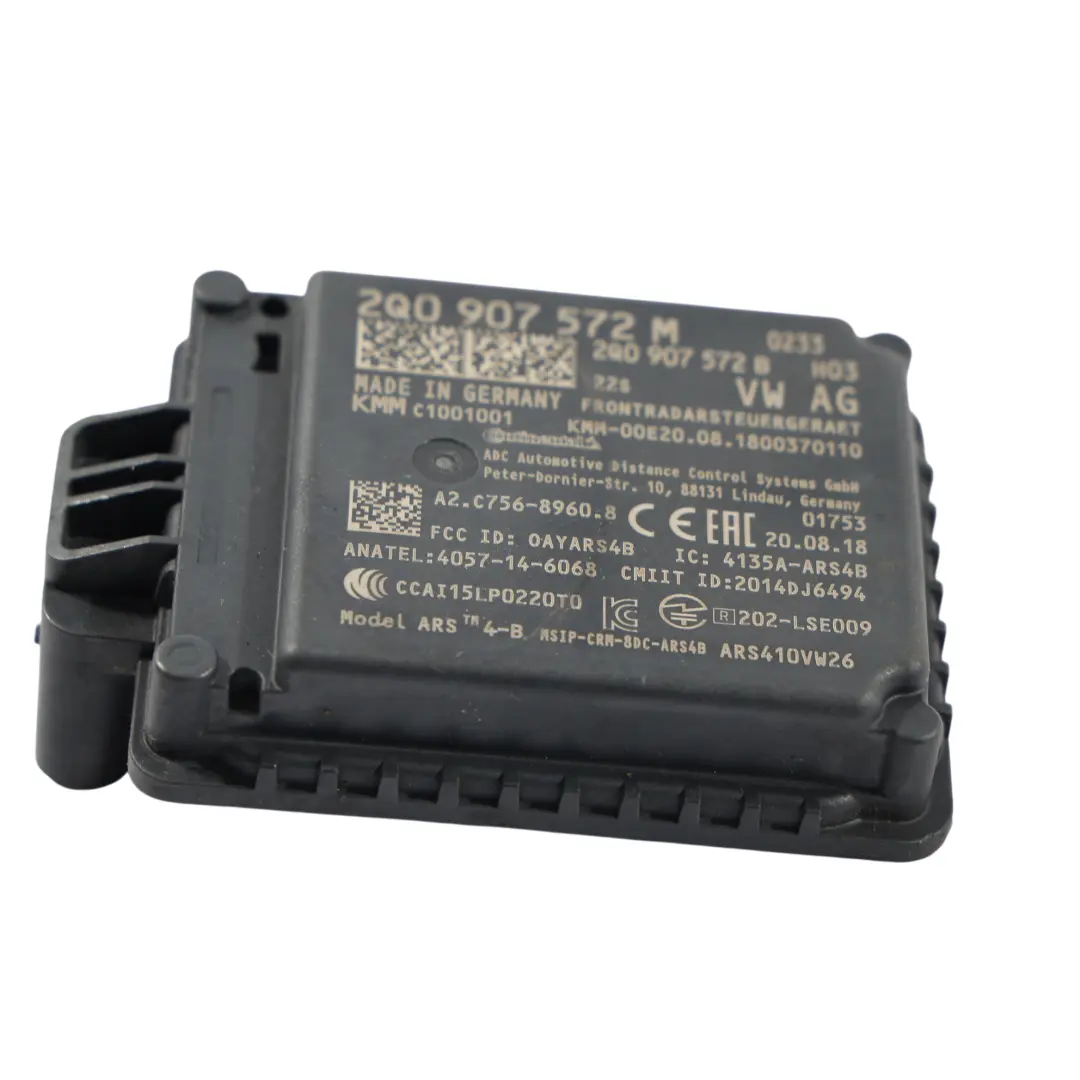 Audi Q2 GA VW Tiguan AD Abstand Radar Sensor Vorne Steuergerät - SKU 2Q0907572M - Teilenummer 2Q0907572M