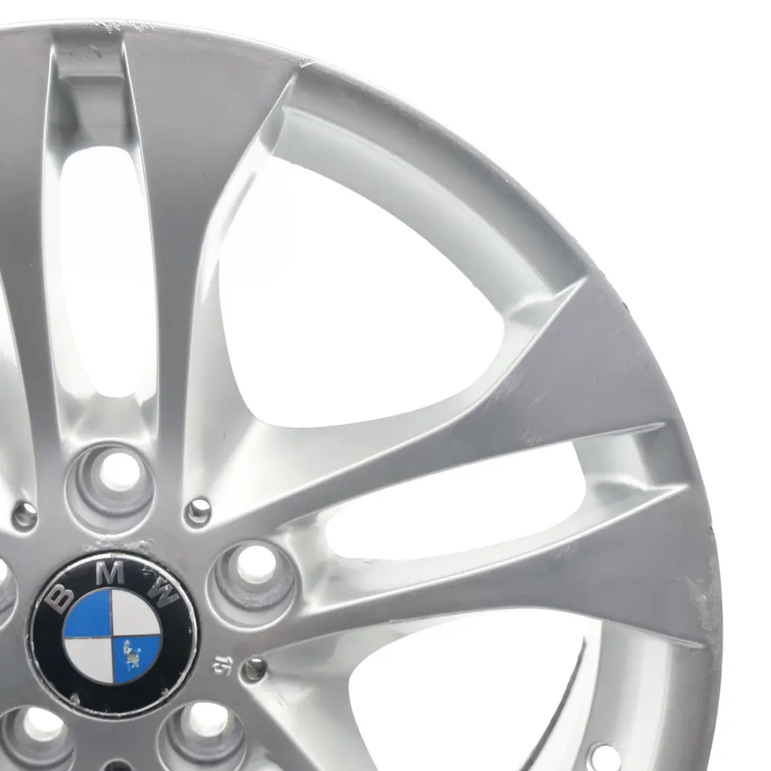 Silber Alu Felge Alufelge 18" Doppelspeiche 205 8J ET:46 für BMW X3 er E83 mit Teilenummer 3417394 BMW X3 er E83 Silber Alu Felge Alufelge 18" Doppelspeiche 205 8J ET:46 - SKU 3417394-3 - Teilenummer 3417394