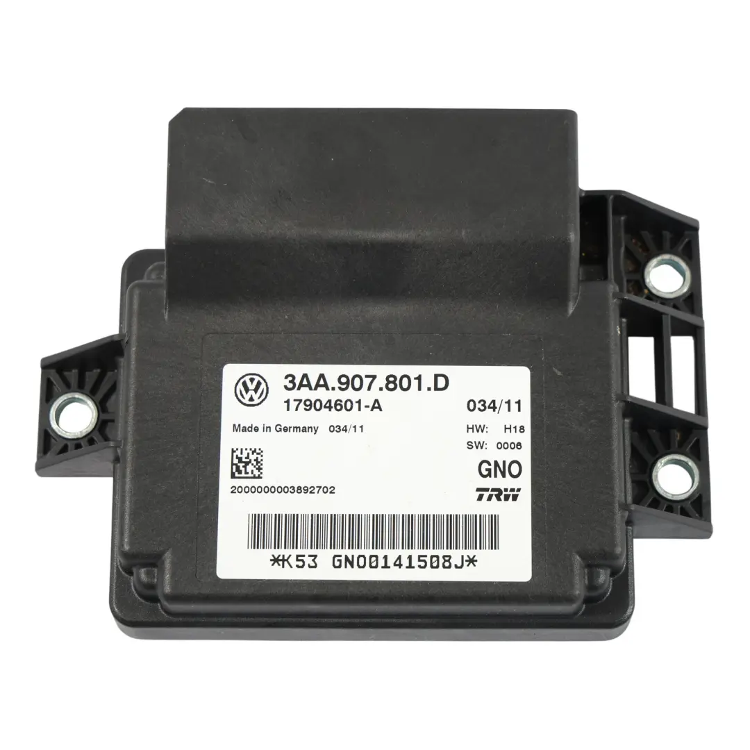7N Parking Brake Handbrake Module Control Unit 3AA907801J to Volkswagen VW Sharan with Part number 3AA907801D Volkswagen VW Sharan 7N Parking Brake Handbrake Module Control Unit 3AA907801J - SKU 3AA907801D - Part number 3AA907801D