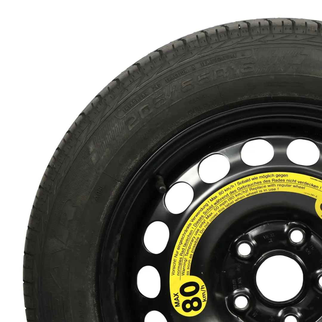 Rueda Acero R16 ET45 6J Neumático 205/55 para Volkswagen Passat B6 con número de pieza 3C0601027M Volkswagen Passat B6 Rueda Acero R16 ET45 6J Neumático 205/55 - SKU 3C0601027M-1 - Número de pieza 3C0601027M