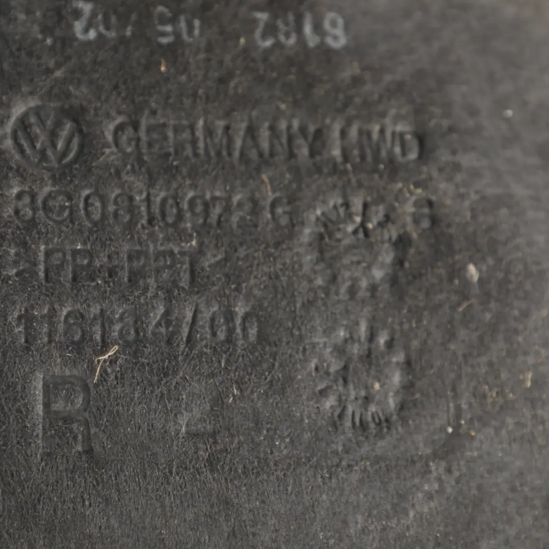 VW Volkswagen Passat B8 Rear Wheel Arch Liner Splash Guard Right O/S - SKU 3G0810972G - Part number 3G0810972G