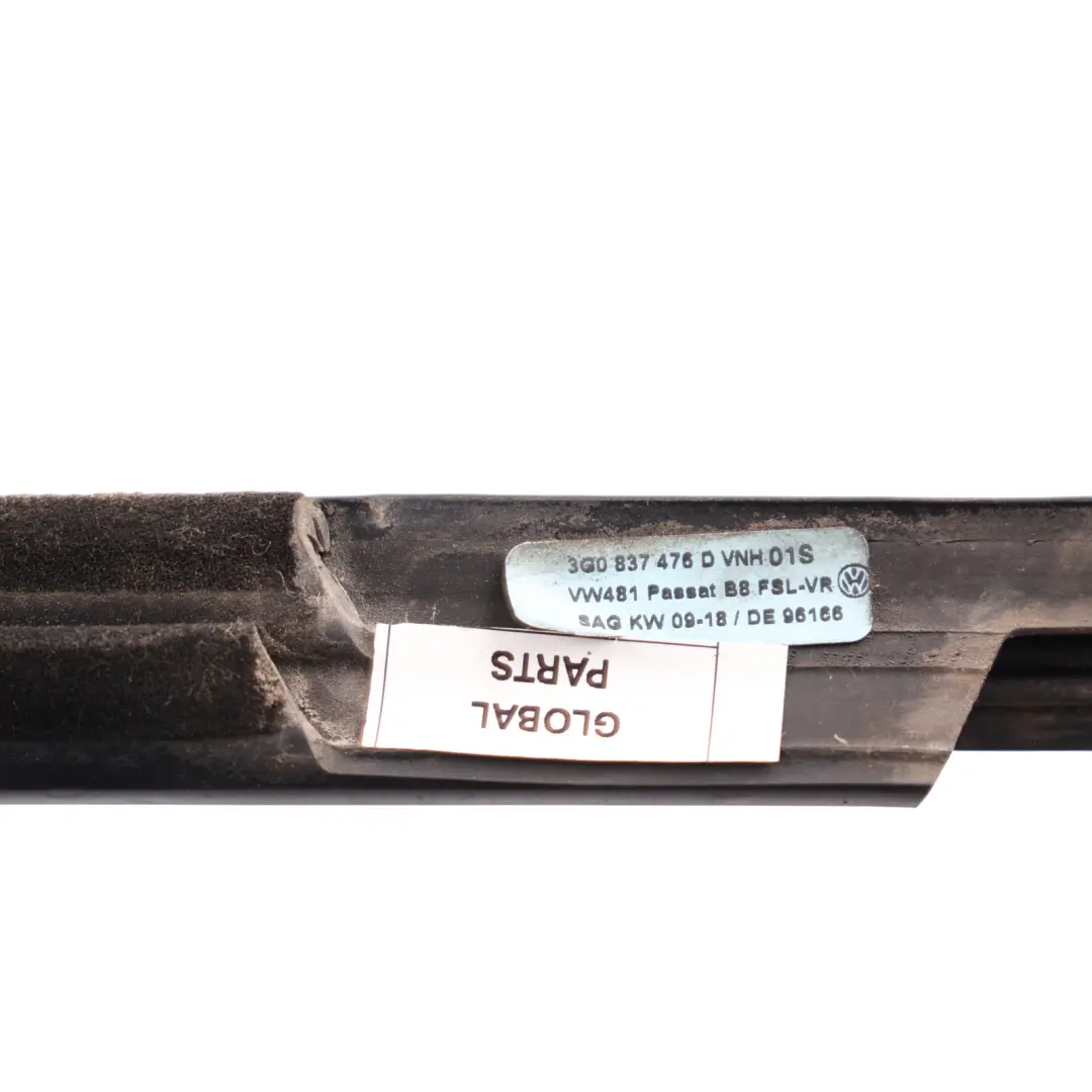 Volkswagen Passat B8 Front Door Window Strip Trim Molding Right O/S - SKU 3G0837476D - Part number 3G0837476D
