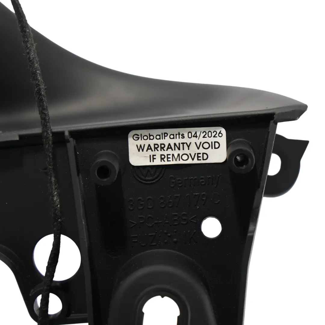 VW Passat B8 3G Arteon 3G Door Grab Pull Handle Rear Left N/S Black - SKU 3G0867179C - Part number 3G0867179C