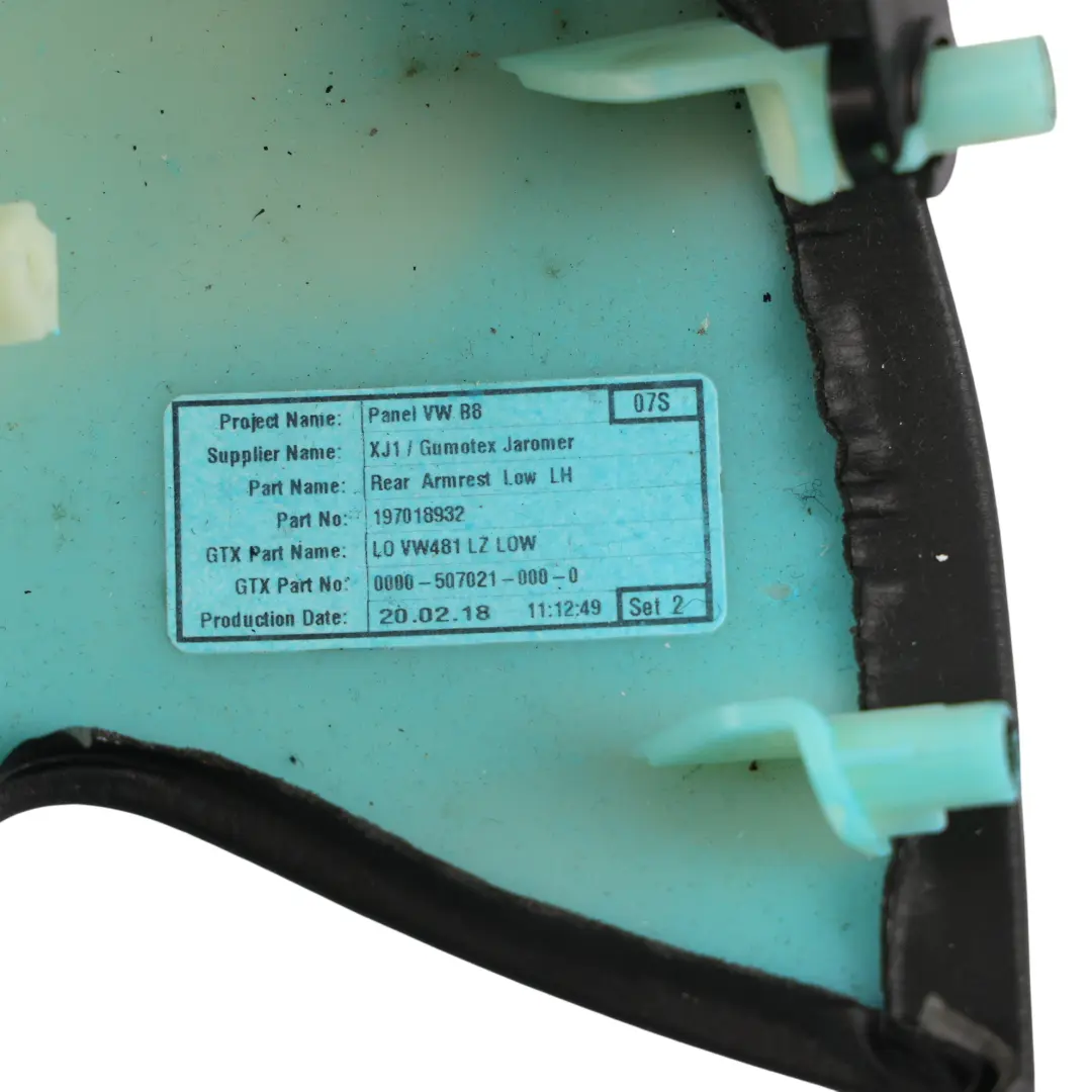 Volkswagen Passat B8 Pannello Bracciolo Portiera Posteriore Sinistro - SKU 3G0867363 - Numero di parte 3G0867363