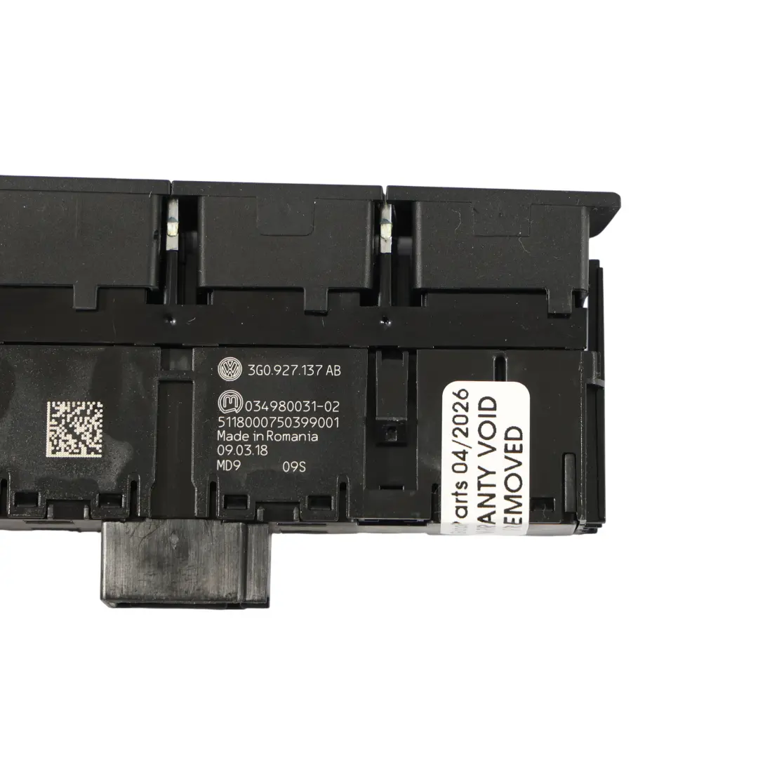 Volkswagen Passat B8 Pulsante Interruttore Modalità Guida Auto - SKU 3G0927137AB - Numero di parte 3G0927137AB