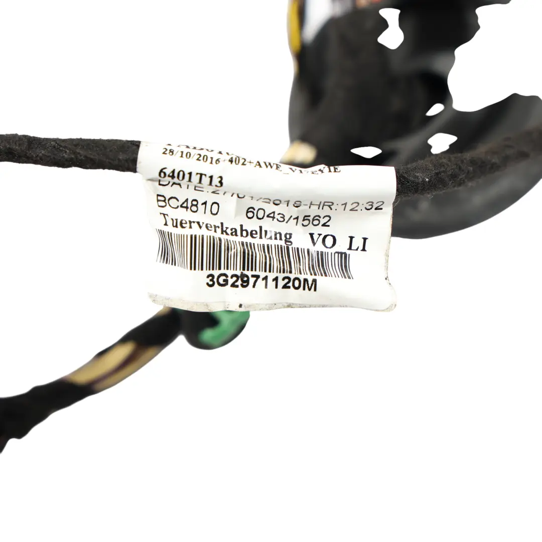 Volkswagen Passat B8 Door Wiring Loom Front Left N/S - SKU RHD-3G2971120M - Part number 3G2971120M