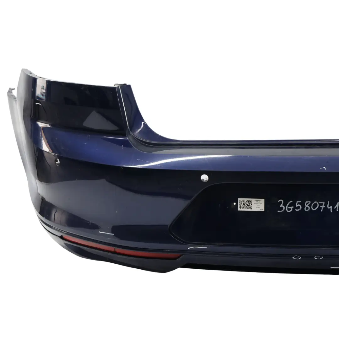 VW Passat B8 Sedan Zderzak Tylny Atlantic Blue Niebieski Metalik - C5B - SKU 3G5807417-ATLB - Numer Części 3G5807417