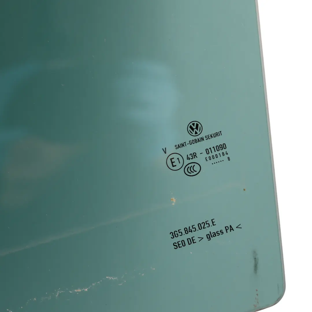 VW Volkswagen Passat B8 3G Door Window Glass Rear Left N/S Tinted - SKU 3G5845025E - Part number 3G5845025E