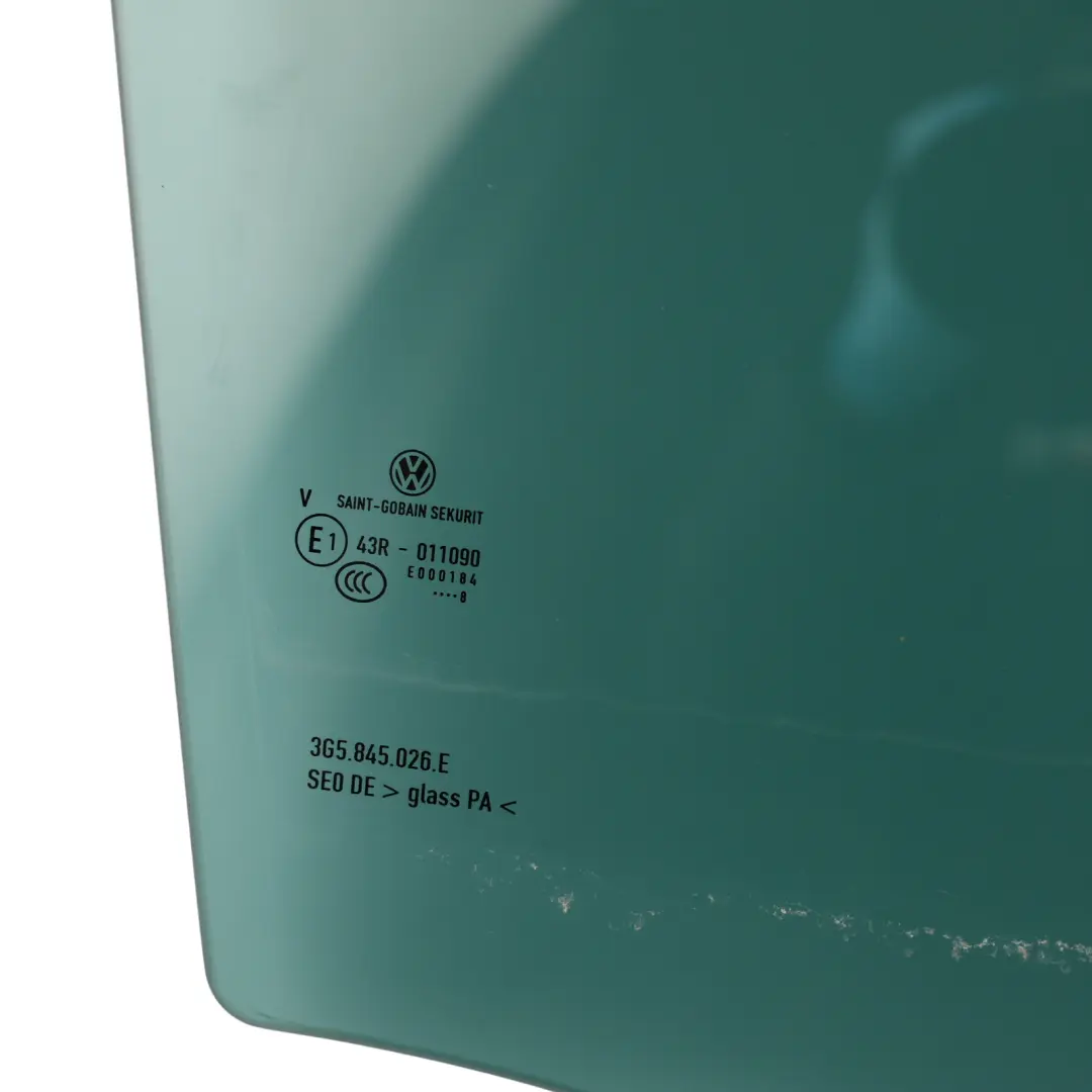 VW Volkswagen Passat B8 Door Window Glass Rear Right O/S Tinted - SKU 3G5845026E - Part number 3G5845026E