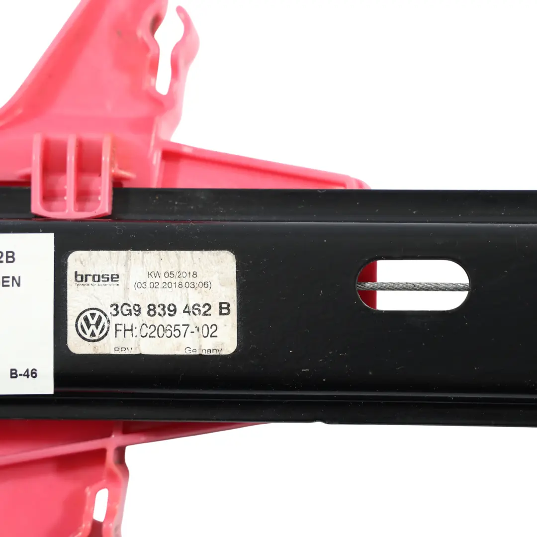 Volkswagen Passat B8 3G Elevador Regulador Ventana Trasero Derecho - SKU 3G9839462B - Número de pieza 3G9839462B