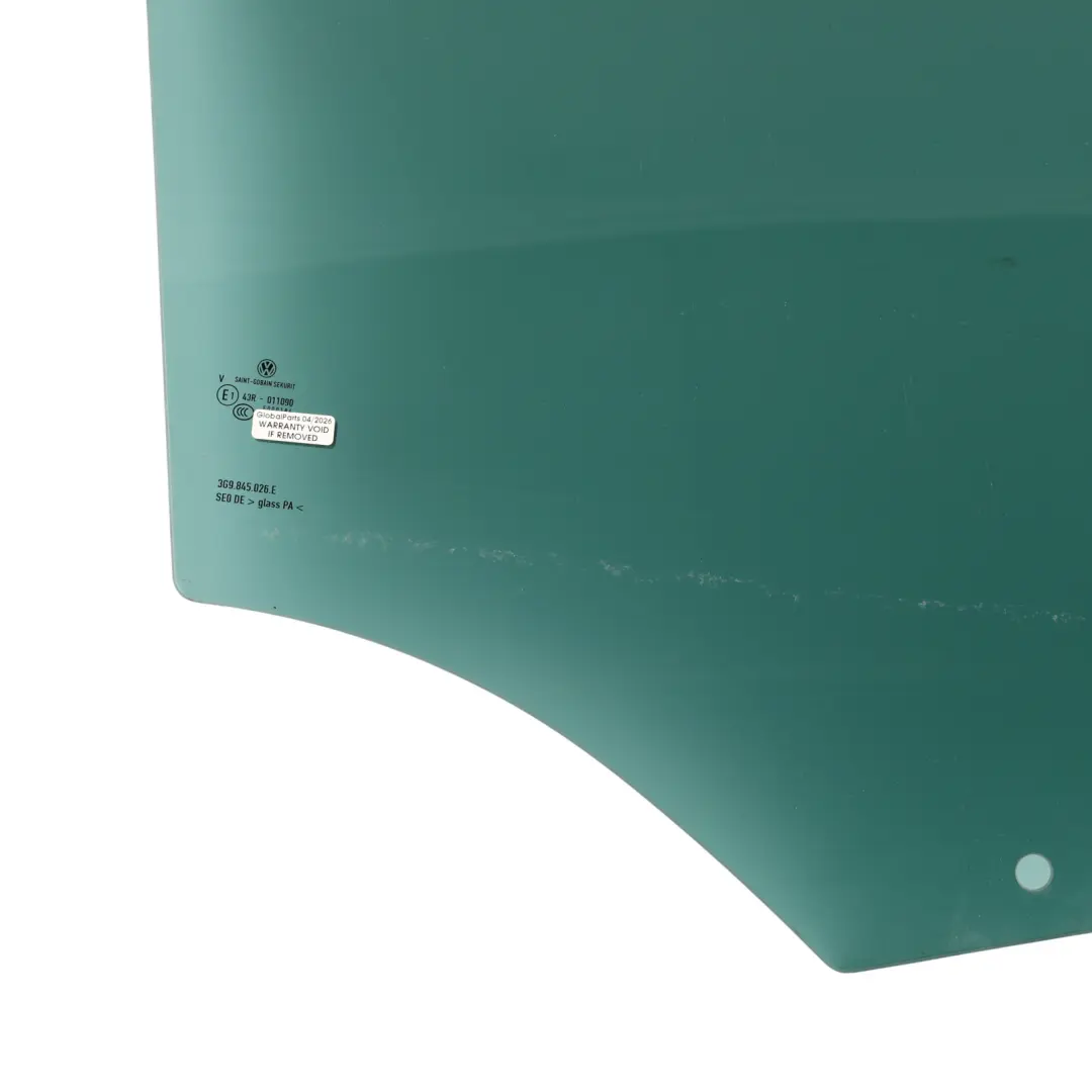 Volkswagen Passat B8 Door Window Glass Rear Right O/S - SKU 3G9845026E - Part number 3G9845026E