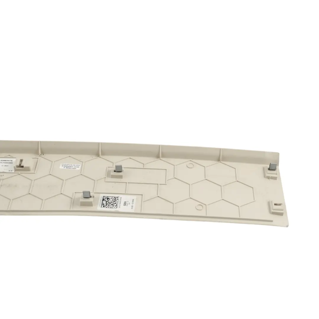 Headliner End Trim Cover Panel Moulding White to Volkswagen Passat B8 with Part number 3G9867617A Volkswagen Passat B8 Headliner End Trim Cover Panel Moulding White - SKU 3G9867617A - Part number 3G9867617A