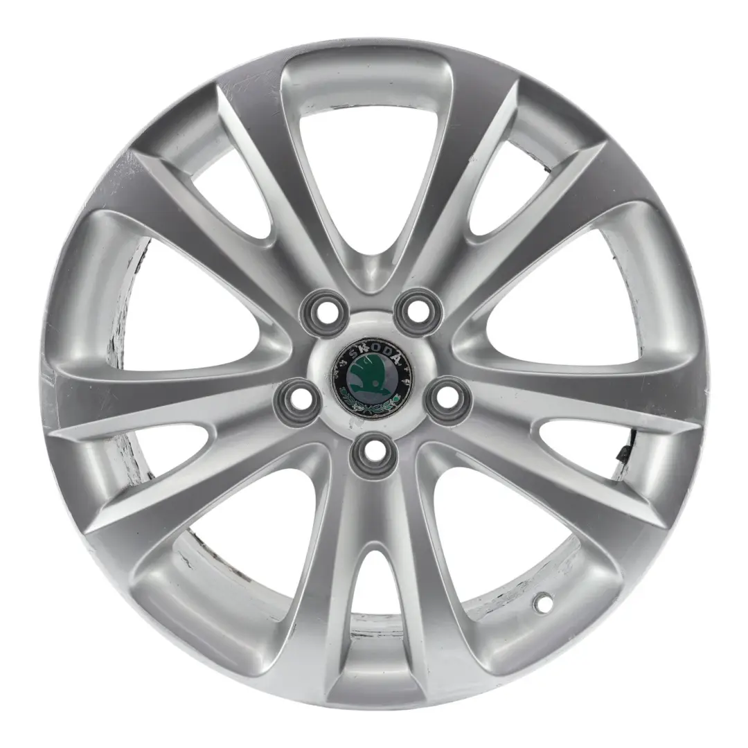 MK2 Felge Alu Silber 17" 7,5J ET:49 5 Doppelte Speiche für Skoda Superb mit Teilenummer 3T0601025D Skoda Superb MK2 Felge Alu Silber 17" 7,5J ET:49 5 Doppelte Speiche - SKU 3T0601025D-1 - Teilenummer 3T0601025D