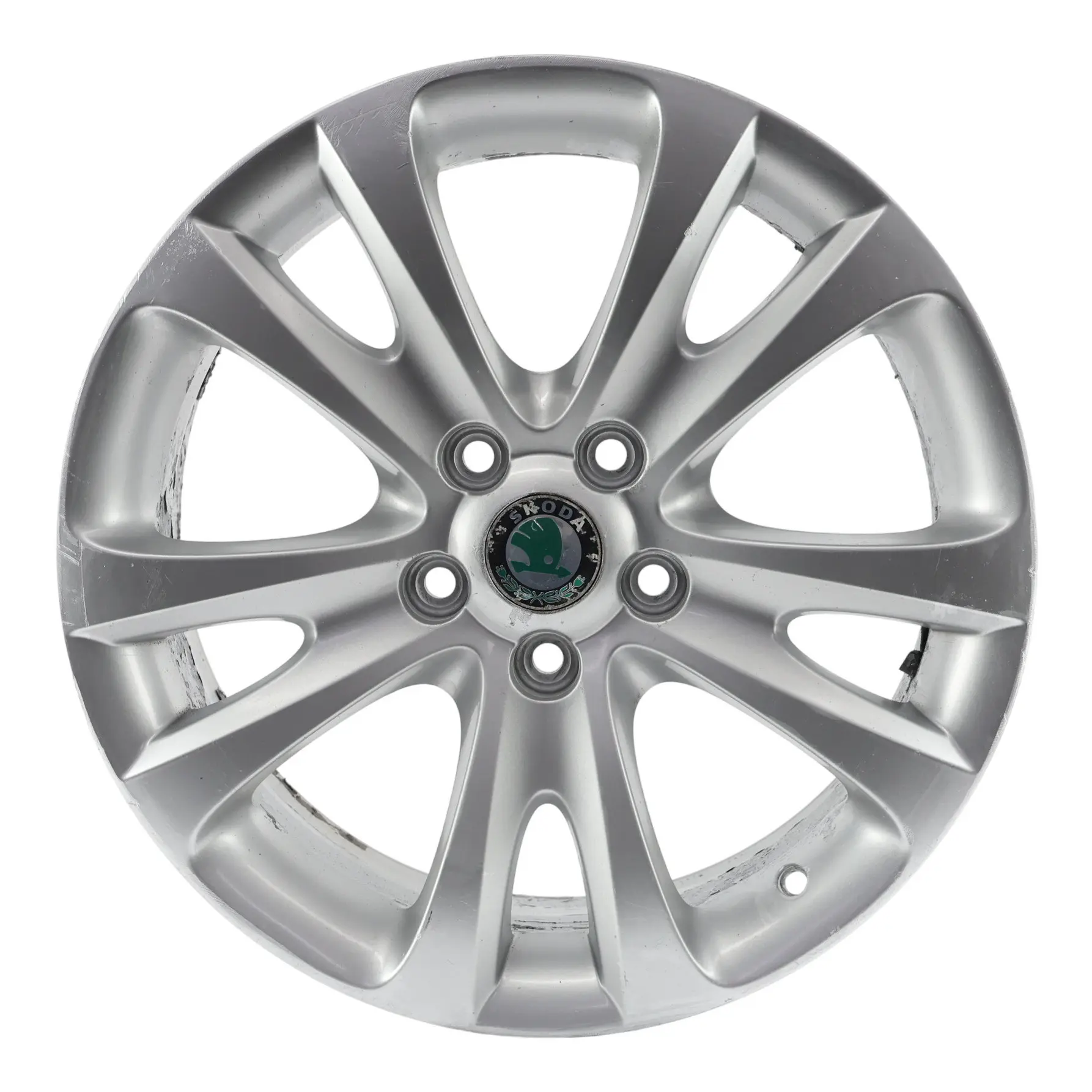 Skoda Superb Mk2 Wheel Rim Alloy Silver 17" 7,5J ET:49 5 Double Spoke 3T0601025D