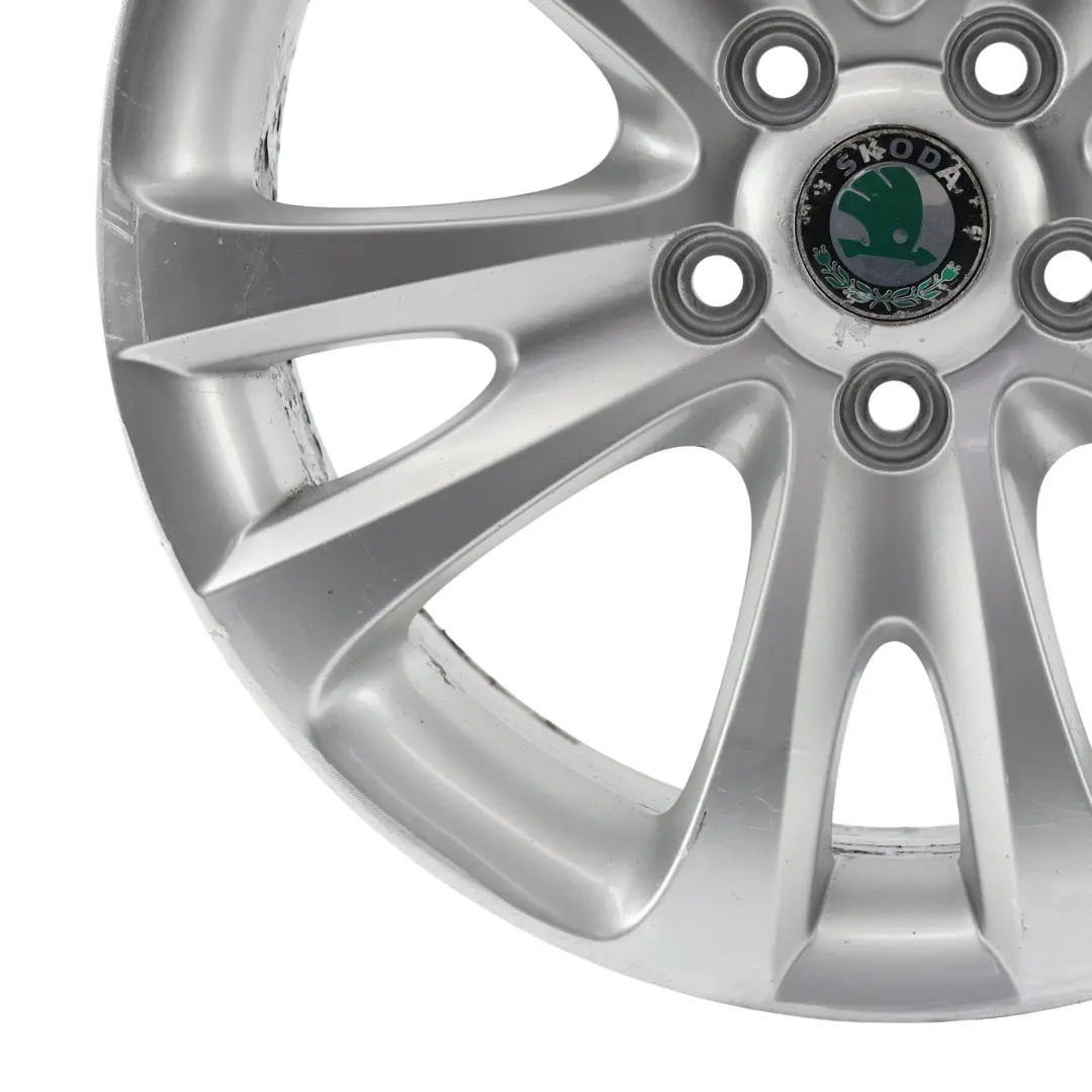 Skoda Superb Mk2 Felga Aluminiowa Srebrna 17" 7,5J ET:49 - SKU 3T0601025D-1 - Numer Części 3T0601025D
