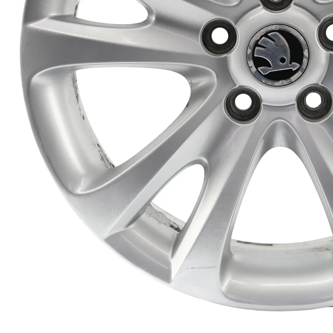 Skoda Superb Mk2 Wheel Rim Alloy Silver 17" 7,5J ET:49 5 Double Spoke - SKU 3T0601025D-3 - Part number 3T0601025D