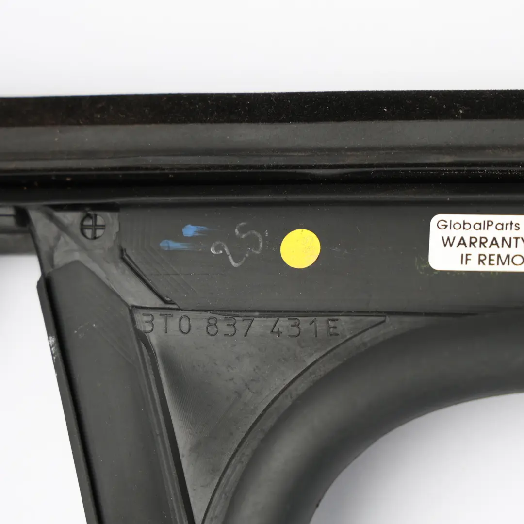 Skoda Superb Mk2 B6 Front Door Window Seal Trim Cover Outer Left N/S - SKU 3T0837431E - Part number 3T0837431E