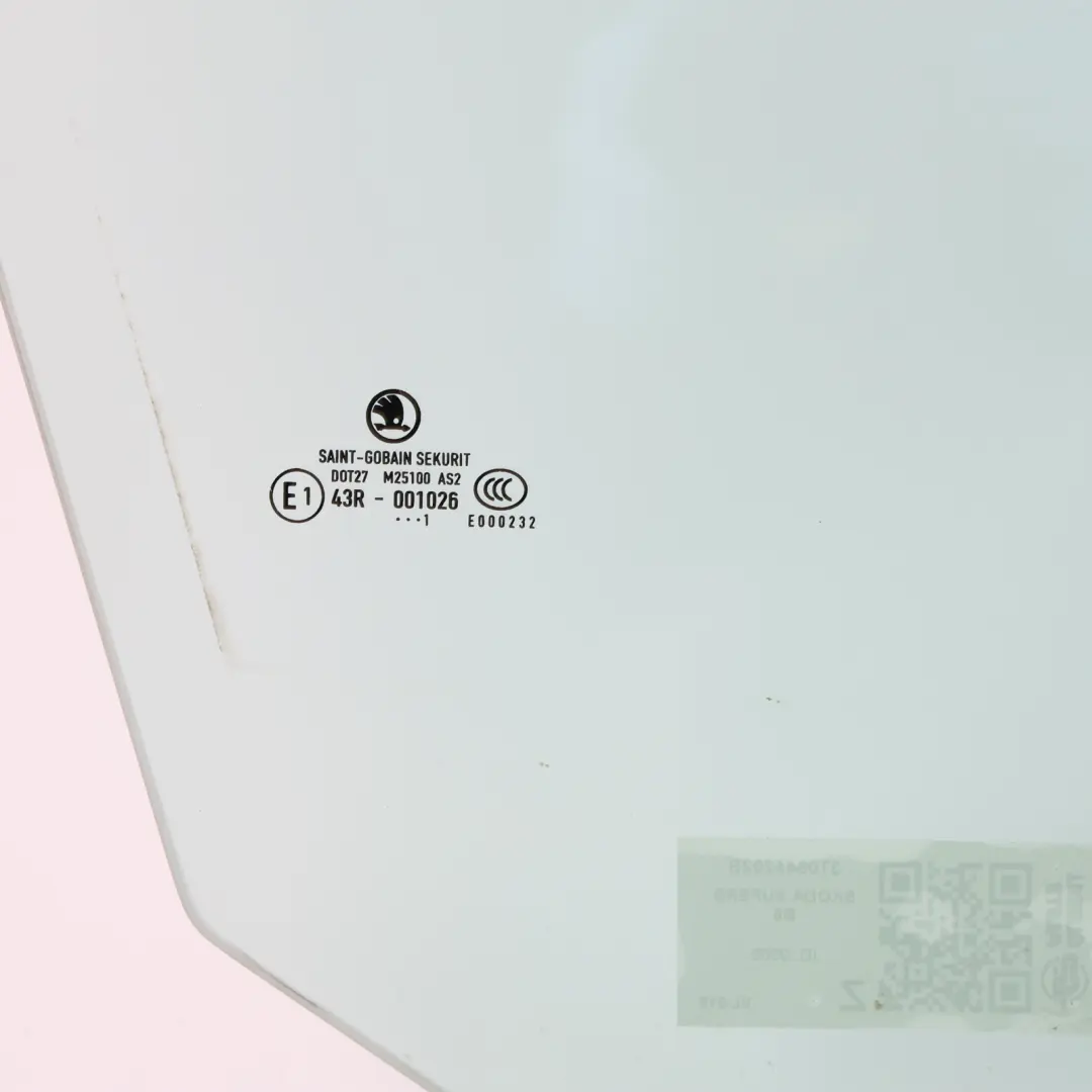 Skoda Superb Mk2 Front Door Window Glass Glazing Right O/S AS2 - SKU 3T0845202B - Part number 3T0845202B