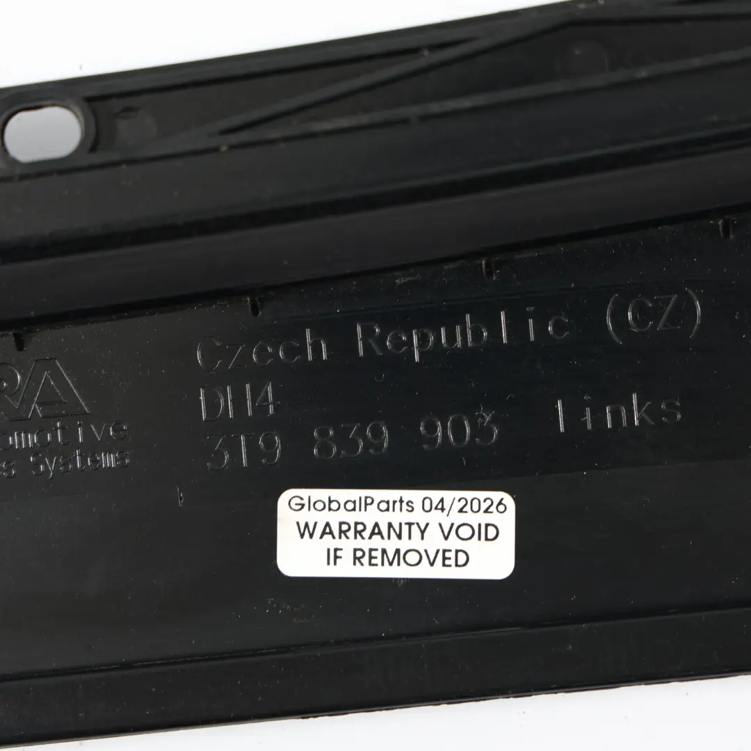 Skoda Superb B6 3T Moldura Panel Pilar C Izquierdo - SKU 3T9839903 - Número de pieza 3T9839903