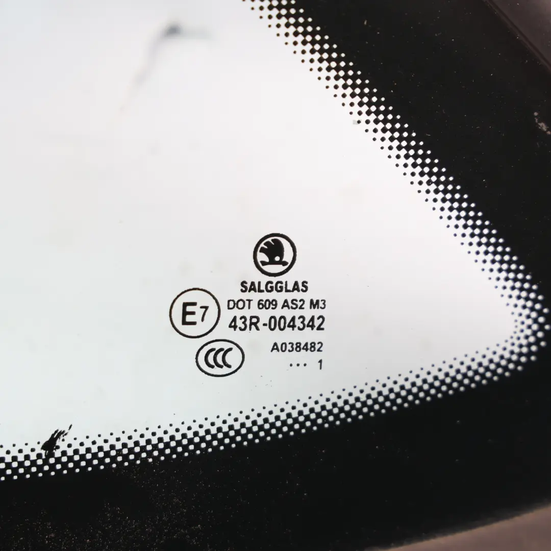 Mk2 Estate Rear Window Quarter Glass Fixed Left N/S AS2 to Skoda Superb with Part number 3T9845297P Skoda Superb Mk2 Estate Rear Window Quarter Glass Fixed Left N/S AS2 - SKU 3T9845297P - Part number 3T9845297P