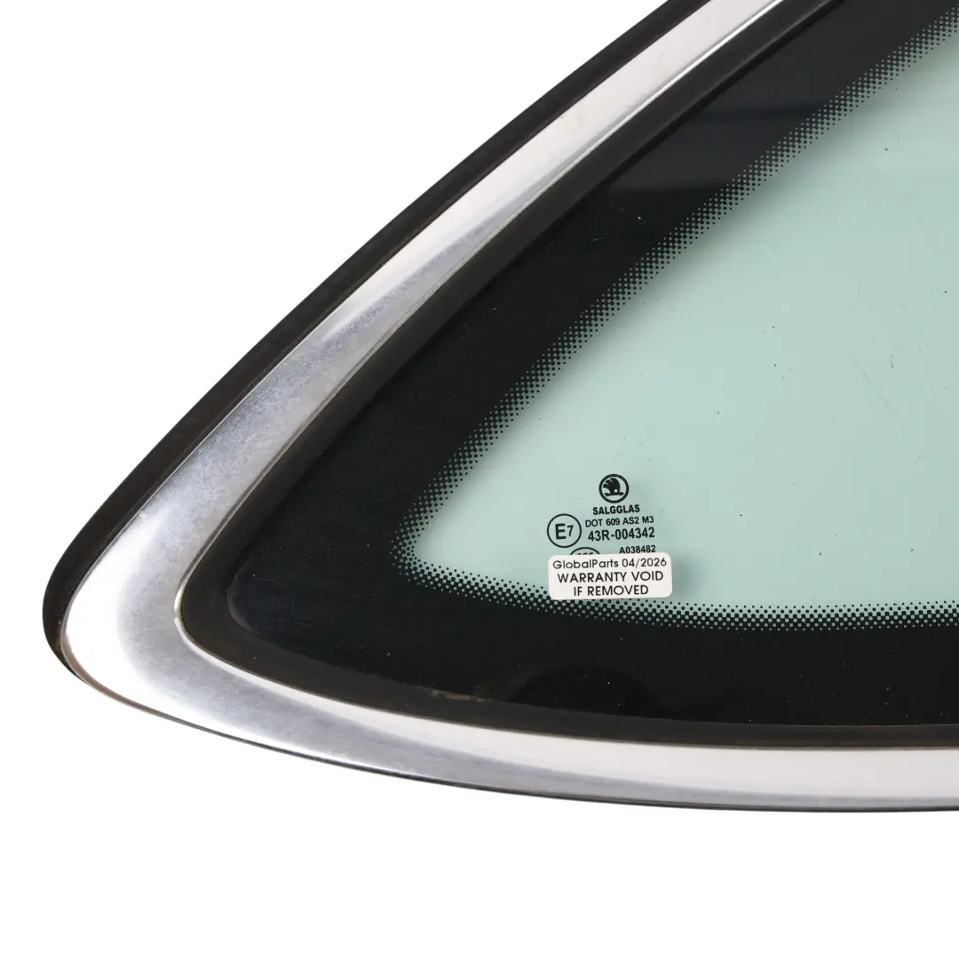 3T Side Window Glass Rear Right O/S Green to Skoda Superb B6 with Part number 3T9845298K Skoda Superb B6 3T Side Window Glass Rear Right O/S Green - SKU 3T9845298K - Part number 3T9845298K
